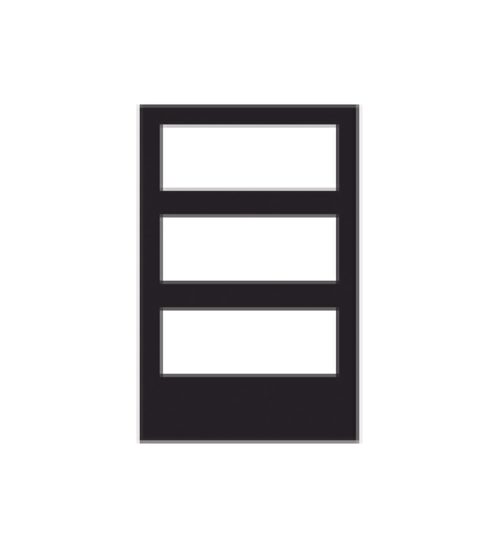 PUERTA PARA GABINETE DE 3 NIVELES / PARA PANELES NOTIFIER / COLOR NEGRO