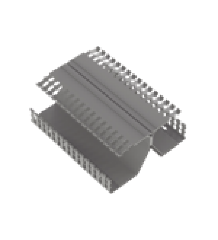 CANALETA RANURADA PANELMAX DE PVC, MONTAJE EN RIEL DIN ESTANDAR DE 35 MM, 4.12 IN DE ANCHO X 8.23 IN DE ALTO Y 1.83 M DE LARGO, COLOR GRIS