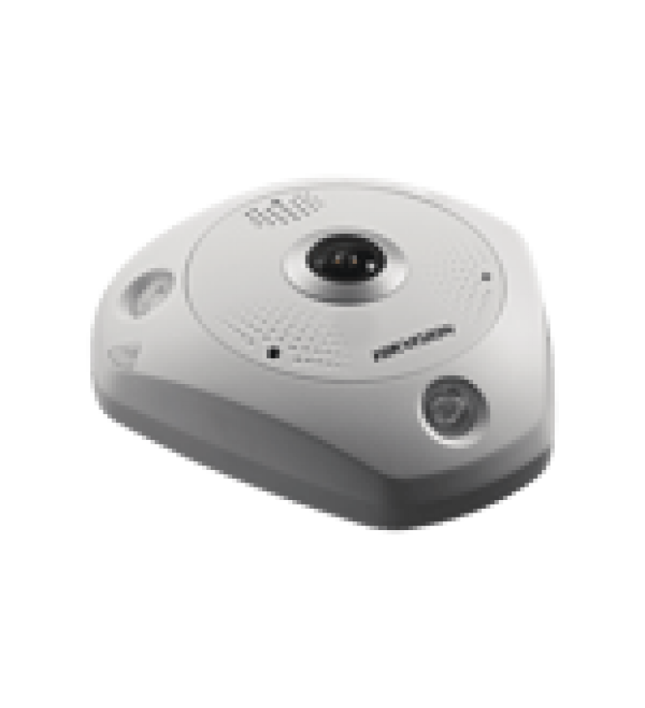 FISHEYE IP 6 MEGAPIXEL / 180? - 360? / DEWARPING / DWDR / USO EN INTERIOR / 15 MTS IR / ENTRADA Y SALIDA DE AUDIO Y ALARMA / MULTIPLES VISTAS