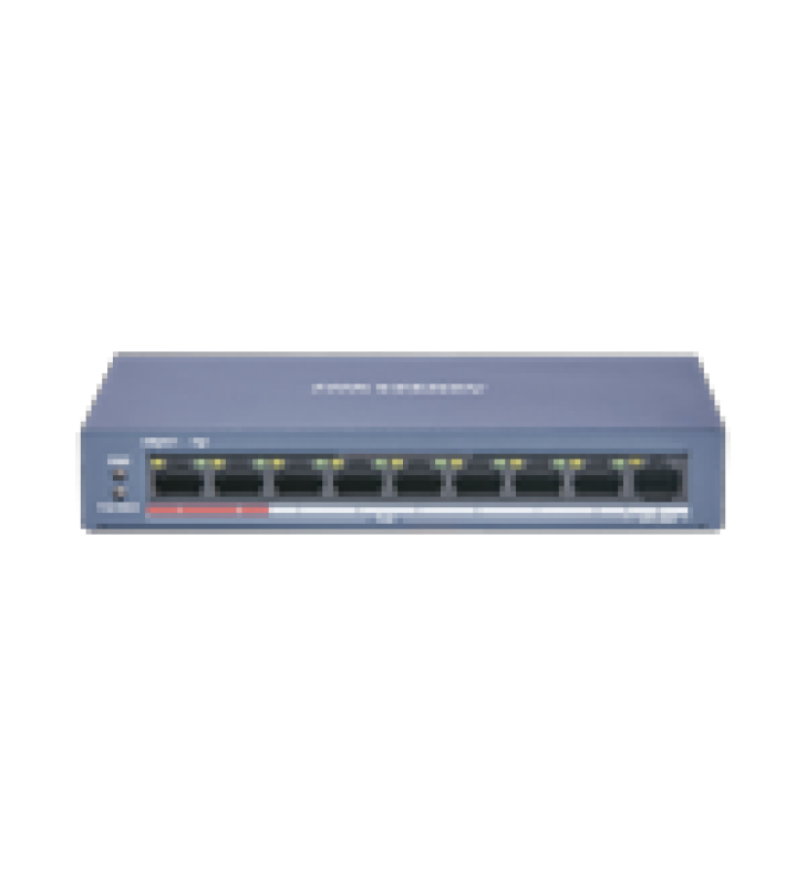 SWITCH POE+ / NO ADMINISTRABLE / 8 PUERTOS 10/100 MBPS POE+ / 1 PUERTO 100 MBPS UPLINK / POE HASTA 250 METROS / 60 W
