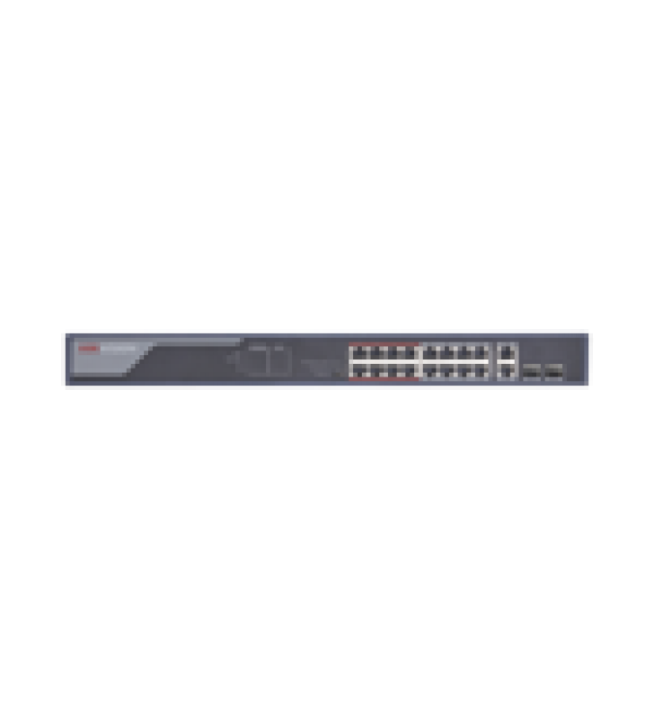 SWITCH POE 250 METROS LARGA DISTANCIA / 16 PUERTOS 802.3 AF/AT (30 W) 10/100 MBPS + 2 PUERTOS GIGABIT + 2 PUERTOS SFP