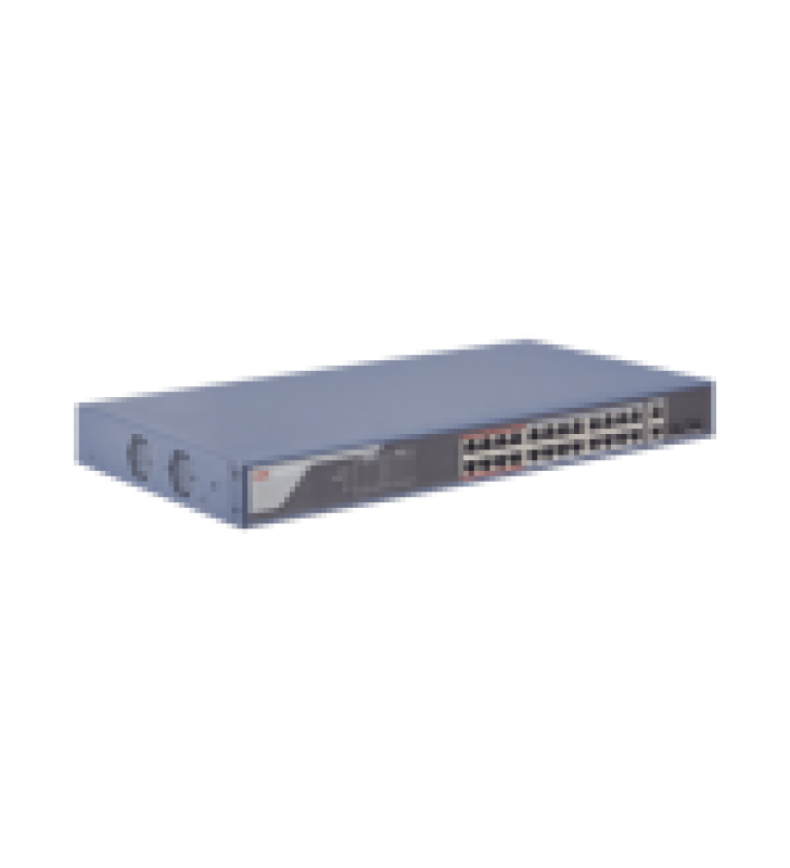SMART SWITCH POE+ ADMINISTRABLE / 24 PUERTOS 10/100 MBPS POE+ (HASTA 300 M) + 2 PUERTOS 10/100/1000MBPS + 2 PUERTOS SFP UPLINK / 370 W / HIK-PARTNERPRO Y HIK-CENTRAL