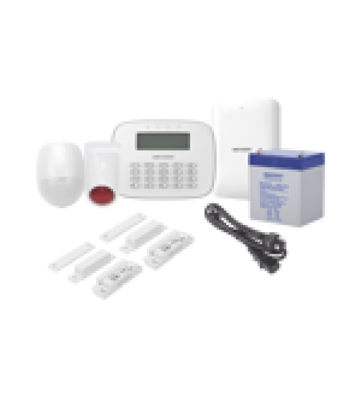 KIT PANEL DE ALARMA / 1 PANEL HIBRIDO / 1 MONITOR LCD / 1 PIR / 2 CONTACTOS MAGNETICOS / 1 CABLE DE ALIMENTACION / 1 SIRENA/ 1 BATERIA 12VCC 4.5 AMP