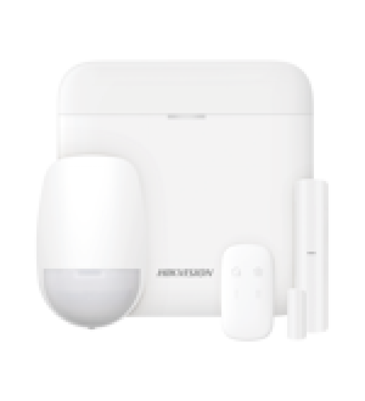 (AX PRO) KIT DE ALARMA AX PRO CON GSM (3G/4G) / INCLUYE: 1 HUB CON BATERIA DE RESPALDO / 1 SENSOR PIR / 1 CONTACTO MAGNETICO / 1 CONTROL REMOTO / WI-FI / COMPATIBLE CON HIK-CONNECT P2P