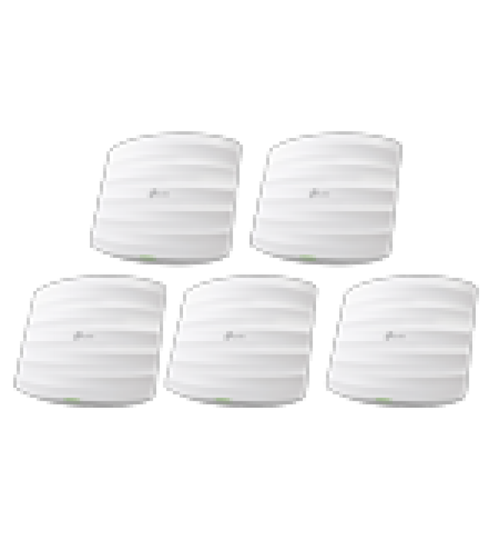 KIT DE 5 PUNTOS DE ACCESSO OMADA DOBLE BANDA 802.11AC, MU-MIMO, POE AF Y POE PASIVO, SOPORTA HASTA 100 CLIENTES, HASTA 1350 MBPS.