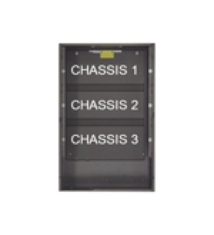 GABINETE DE 3 NIVELS / SERIE EQ / COLOR NEGRO