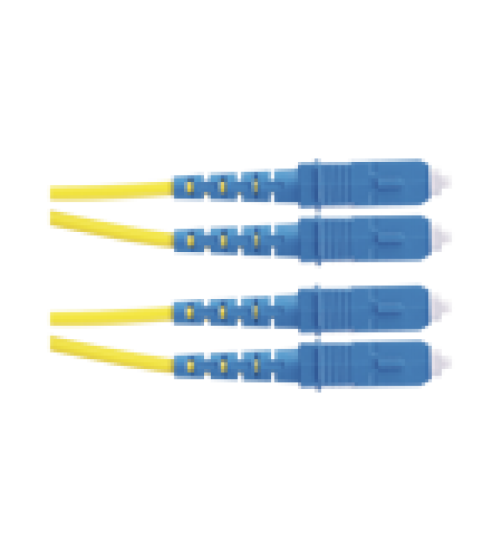 JUMPER DE FIBRA OPTICA MONOMODO 9/125 OS2, SC-SC DUPLEX, OFNR (RISER), COLOR AMARILLO, 5 METROS