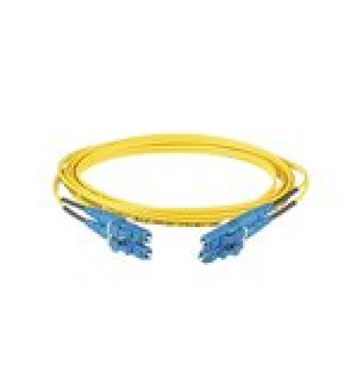 JUMPER DE FIBRA OPTICA MONOMODO 9/125 OS2, LC-LC DUPLEX, OFNR (RISER), COLOR AMARILLO, 2 METROS