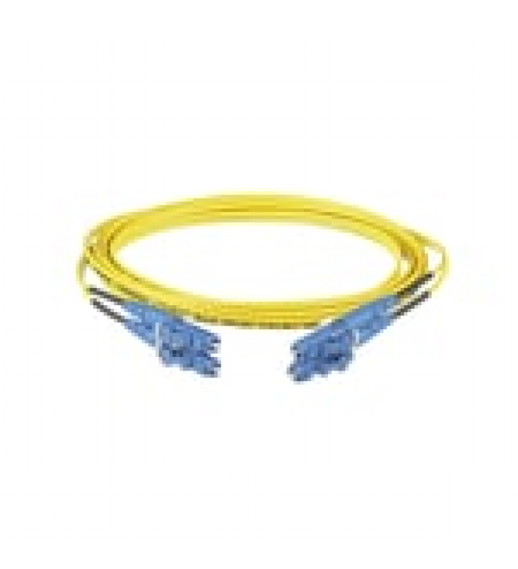 JUMPER DE FIBRA OPTICA MONOMODO 9/125 OS2, LC-LC DUPLEX, OFNR (RISER), COLOR AMARILLO, 6 METROS