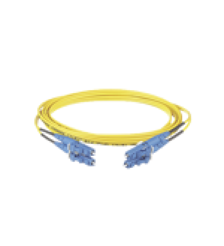 JUMPER DE FIBRA OPTICA MONOMODO 9/125 OS2, LC-LC DUPLEX, OFNR (RISER), COLOR AMARILLO, 7 METROS