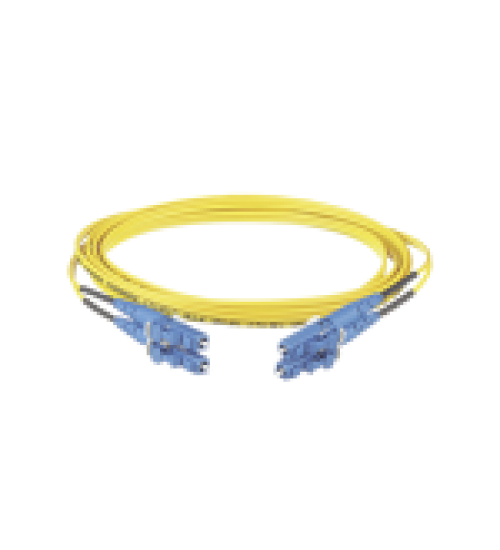 JUMPER DE FIBRA OPTICA MONOMODO 9/125 OS2, LC-LC DUPLEX, OFNR (RISER), COLOR AMARILLO, 12 METROS