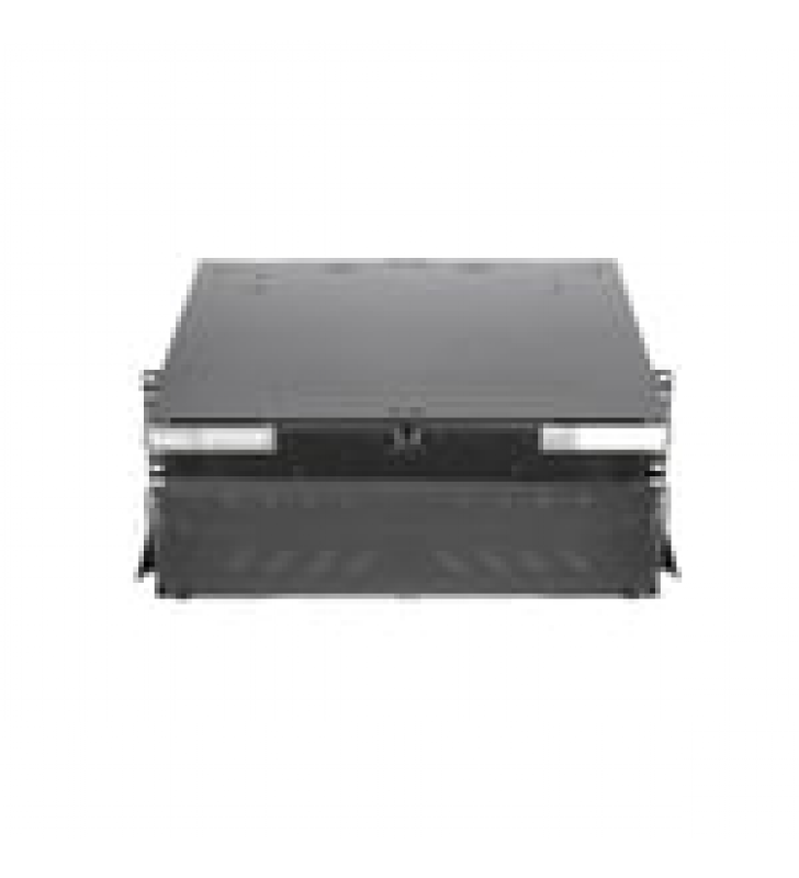 PANEL DE DISTRIBUCION DE FIBRA OPTICA, ACEPTA 12 PLACAS FAP O FMP, BANDEJA DESLIZABLE E INCLINABLE HACIA ABAJO, HASTA 288 FIBRAS, COLOR NEGRO, 4UR