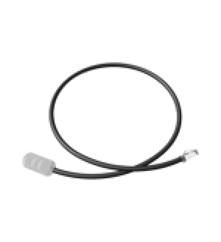 CABLE DE CONEXION EN CAMPO JACK A PLUG RJ45 DE USO EXTERIOR, CATEGORIA 6A, BLINDADO (S/FTP), 1 METRO, COLOR NEGRO