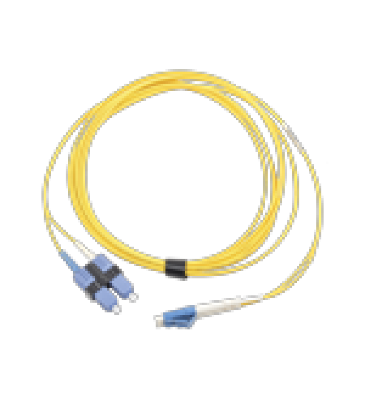 JUMPER DE FIBRA OPTICA MONOMODO (OS2), XGLO, LC/UPC-SC/UPC DUPLEX, OFNR, COLOR AMARILLO, 3 METROS