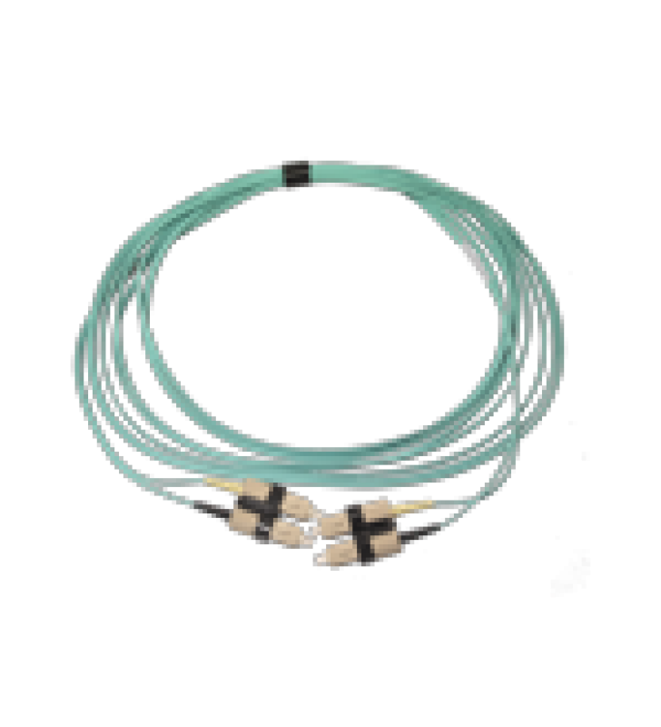 JUMPER DE FIBRA OPTICA MULTIMODO 50/125 OM3 XGLO, SC-SC DUPLEX, OFNR, COLOR AQUA, 5 METROS