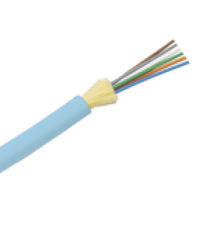 CABLE DE FIBRA OPTICA DE 6 HILOS, MULTIMODO OM4 50/125 OPTIMIZADA, INTERIOR, TIGHT BUFFER 900UM, NO CONDUCTIVA (DIELECTRICA), OFNP (PLENUM), PRECIO POR METRO