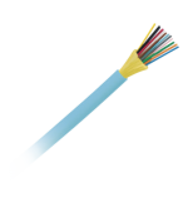 CABLE DE FIBRA OPTICA DE 12 HILOS, MULTIMODO OM4 50/125 OPTIMIZADA, INTERIOR, TIGHT BUFFER 900UM, NO CONDUCTIVA (DIELECTRICA), OFNP (PLENUM), PRECIO POR METRO