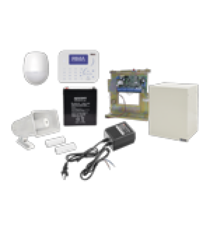 KIT DE ALARMA CON SENSORES CABLEADOS, CONEXION IP CON APP PIMALINK3.0 GRATIS!