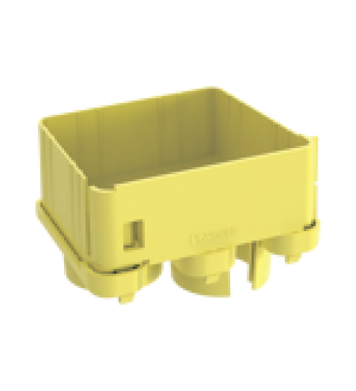 TAPA CON 2 SALIDAS A TUBO DE 1.5IN (38MM), PARA USO CON CANALETAS 4X4 FIBERRUNNER?, COLOR AMARILLO