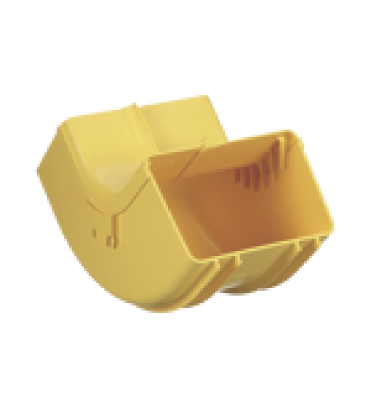 BAJADA VERTICAL INTERIOR DE 90? CON TAPA, PARA USO CON CANALETAS 6X4 FIBERRUNNER?, COLOR AMARILLO