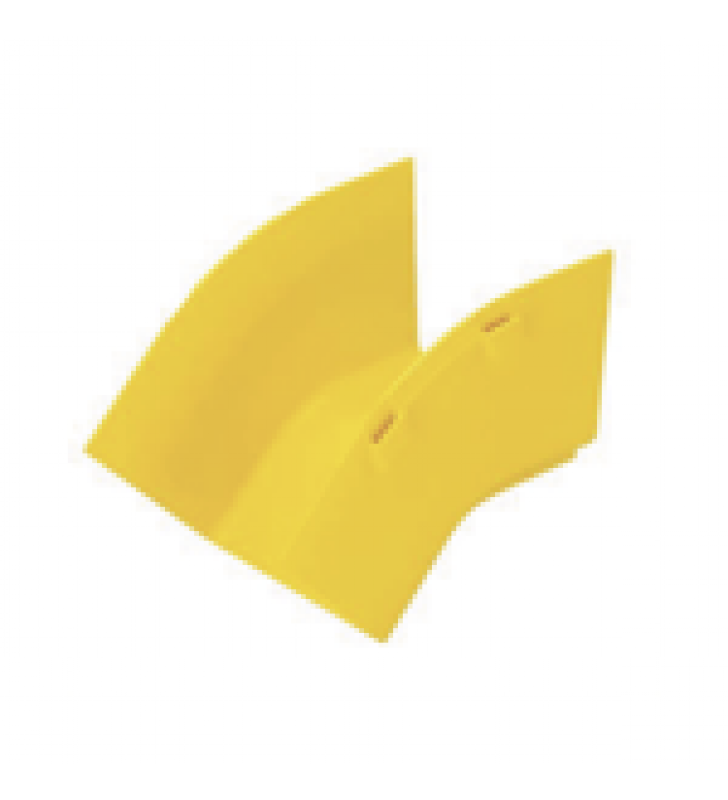 BAJADA VERTICAL EXTERIOR DE 45? SIN TAPA, PARA USO CON CANALETAS 4X4 FIBERRUNNER?, COLOR AMARILLO