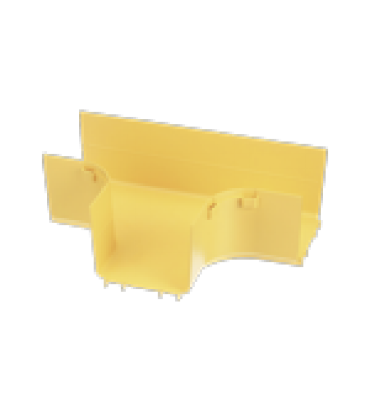 ACCESORIO EN T HORIZONTAL, CON ANGULOS A 90?, PARA CANALETAS FIBERRUNNER? 4X4, COLOR AMARILLO
