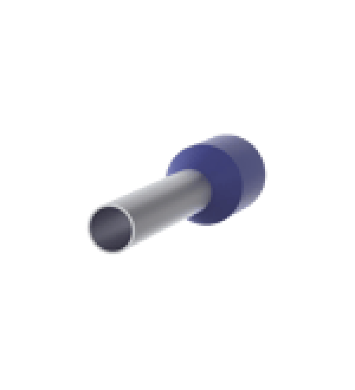 FERRULE AISLADO PARA CABLES 14 AWG, PIN DE 12 MM DE LONGITUD, MANGO COLOR AZUL, PAQUETE DE 500PZ