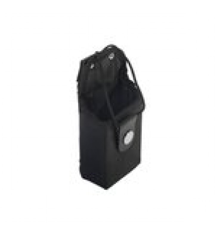 FUNDA REFORZADA DE NYLON PARA CINTURON CON CORREA Y BOCHE FRONTAL, ESTANDAR EN LA MAYORIA DE LOS RADIOS IC, TK, NX, ETC.
