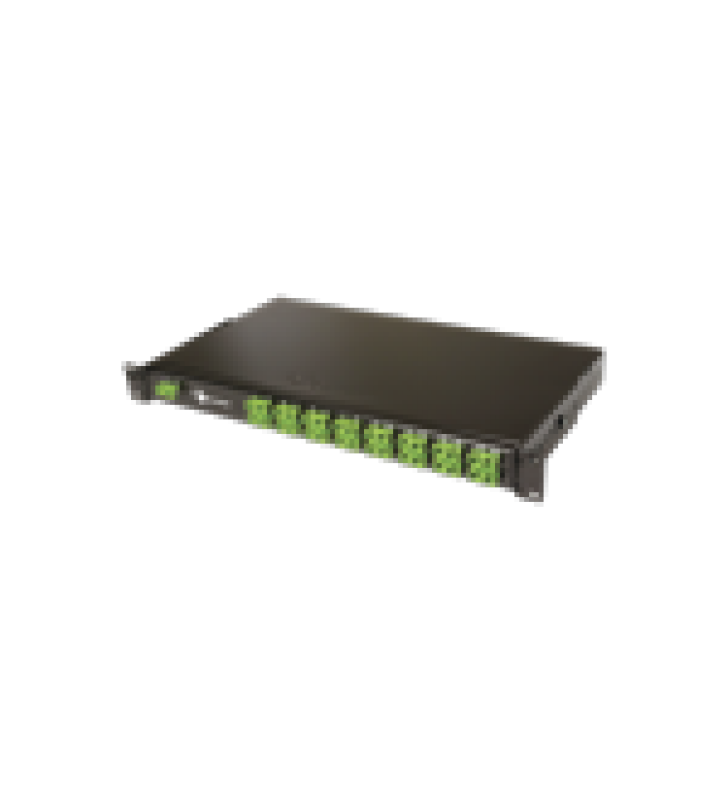 SPLITTER PON TIPO PANEL DE 1X32, CON CONECTORES SCA DE ENTRADA Y SCA DE SALIDA, 1UR, COLOR NEGRO