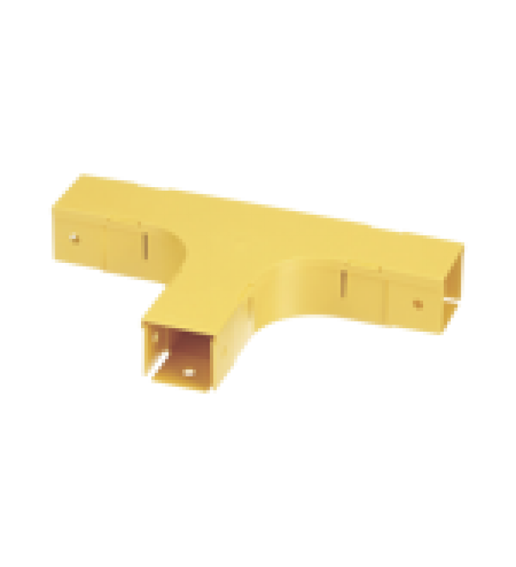 ACCESORIO EN T HORIZONTAL, CON ANGULOS A 90?, PARA CANALETAS FIBERRUNNER? 2X2, COLOR AMARILLO