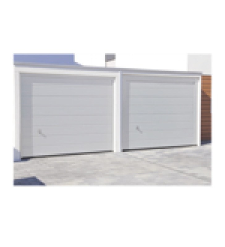 PUERTA DE GARAGE DE ALTA CALIDAD, LISA COLOR BLANCO 8X7 PIES,  AISLADA, ESTILO AMERICANA.