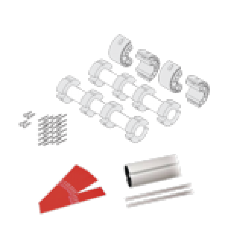KIT DE MASTIL PARA BARRERAS GARD8 / INCLUYE 2 SECCIONES TUBULARES DE 4M / INCLUYE TIRAS REFLEJANTES / INCLUYE UNION CENTRAL