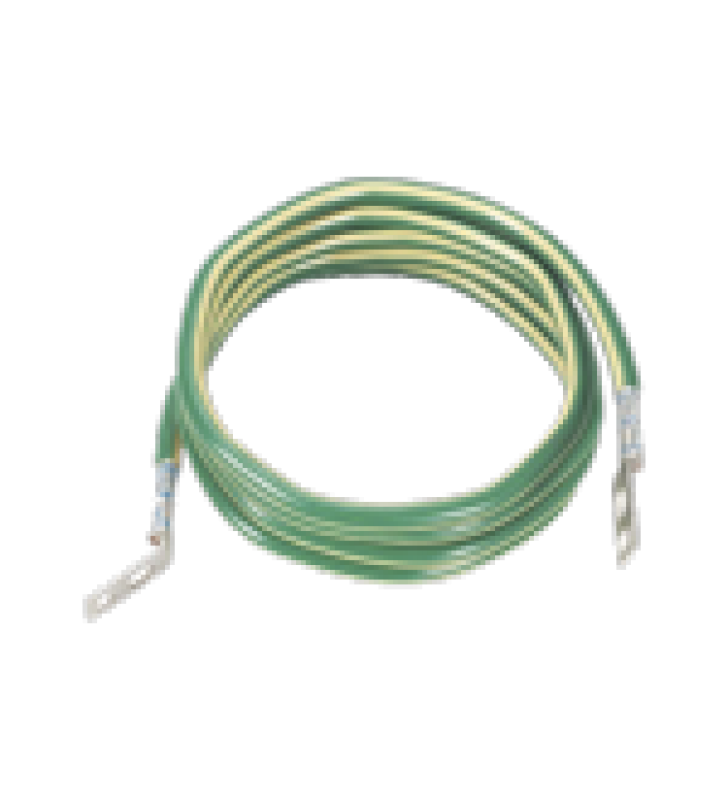 JUMPER PARA ATERRIZAR EQUIPOS, 6 AWG, CON TERMINAL DOBLADA A 45 GRADOS, PARA CONEXION A TIERRA Y TERMINAL RECTA PARA EQUIPOS, 1.8M DE LARGO