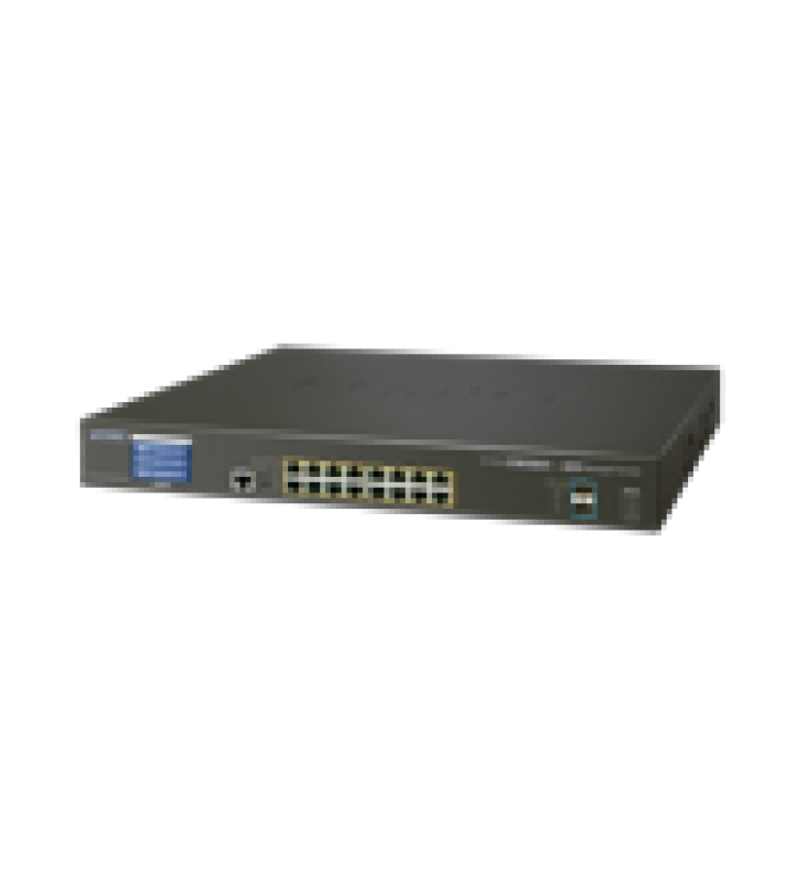 SWITCH ADMINISTRABLE L3 16 PUERTOS GIGABIT C/POE 802.3BT, 2 PUERTOS 10G SFP+ CON PANTALLA TACTIL (400W)