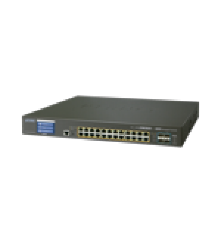 SWITCH ADMINISTRABLE L2+, 24 PUERTOS GIGABIT POE 802.3BT, 4 PUERTOS 10G SFP+,PANTALLA TACTIL, (400W)