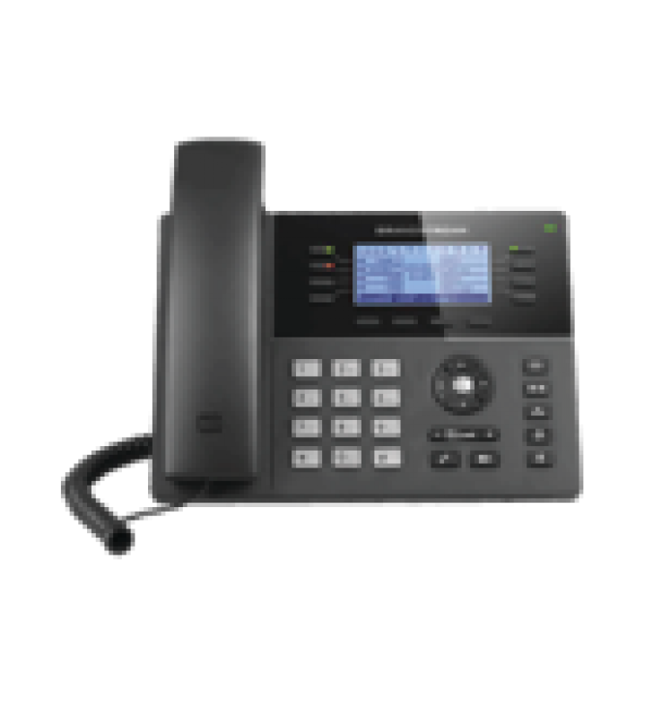 TELEFONO IP GAMA MEDIA DE 8 LINEAS CON 4 TECLAS DE FUNCION, 32 TECLAS DE EXTENSION BLF DIGITAL Y CONFERENCIA DE 5 VIAS POE GIGABIT