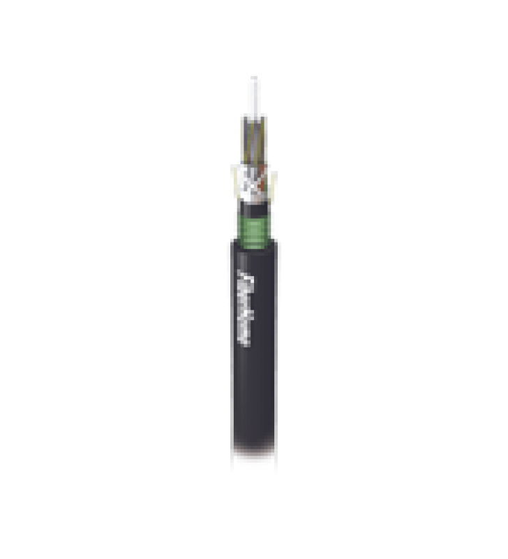 KILOMETRO DE FIBRA OPTICA PARA EXTERIOR G.652D, ARMADA, MONOMODO, 24 HILOS, DOBLE FORRO HDPE/MDPE, ANTI-ROEDORES, LIBRE DE GEL