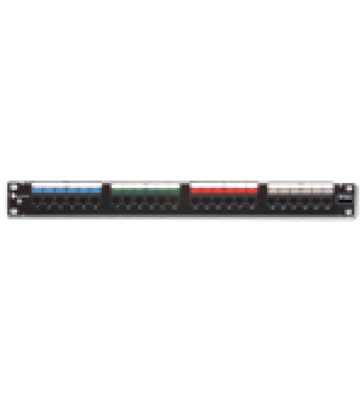 PATCH PANEL UTP HD6 CATEGORIA 6, DE 24 PUERTOS, PLANO, 1UR