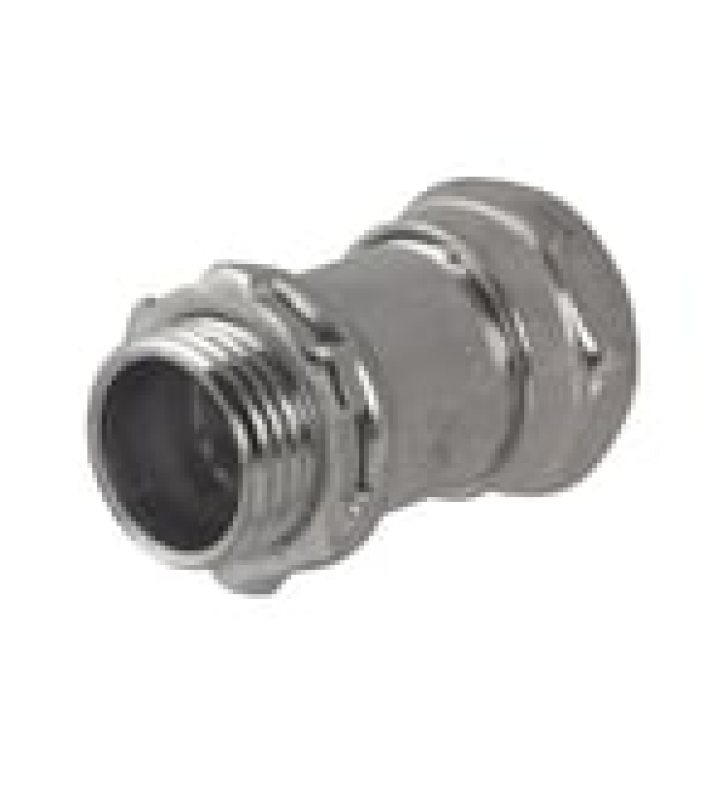 CONECTOR RECTO COMPRESION DE ACERO GALVANIZADO PARA PARED DELGADA DE 1/2 .
