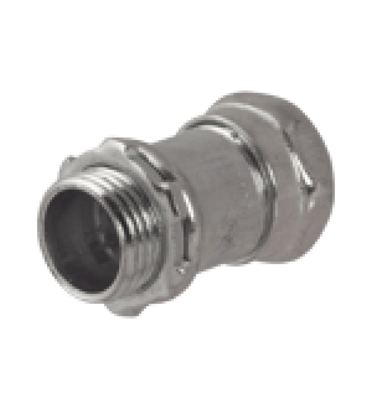 CONECTOR RECTO COMPRESION DE ACERO GALVANIZADO PARA PARED DELGADA DE 3/4 .