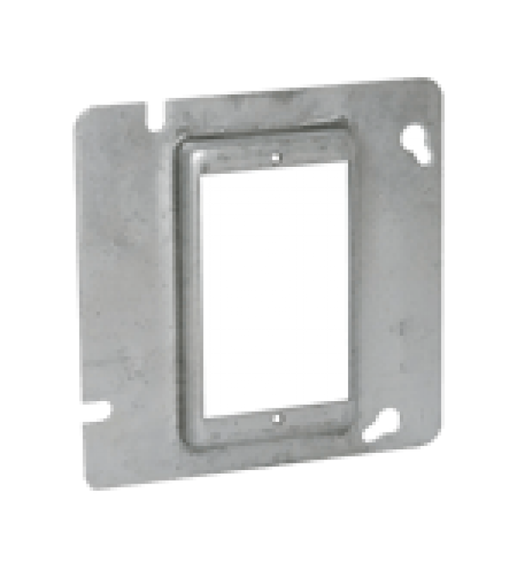 SOBRETAPA CUADRADA GALVANIZADA  DE 4 11-16, REALCE DE 1/2.