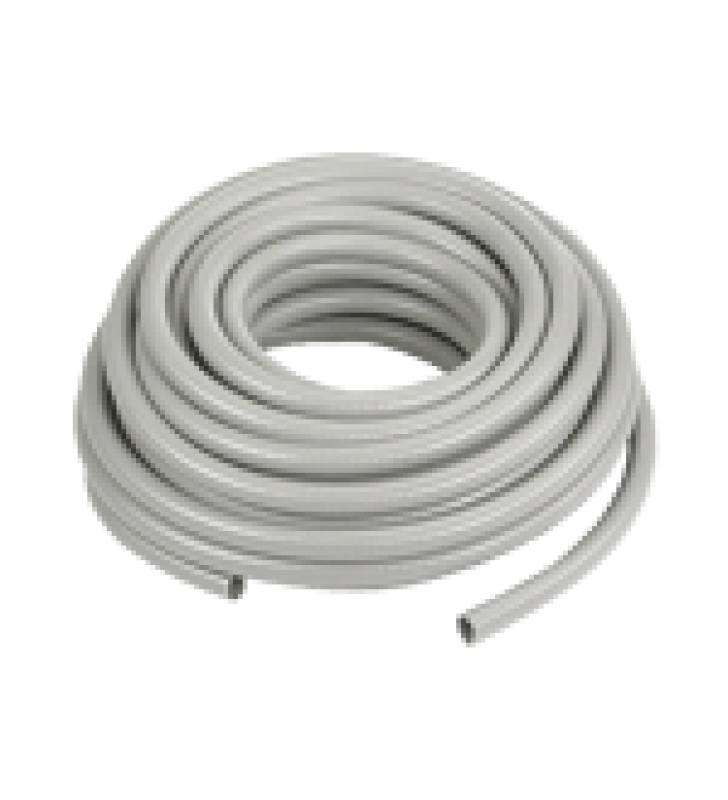 MANGUERA HERMETICA FLEXIBLE TIPO POLYTUFF NO METALICA, GRIS DE 2 Y 50 PIES. USO COMERCIAL/INDUSTRIAL.