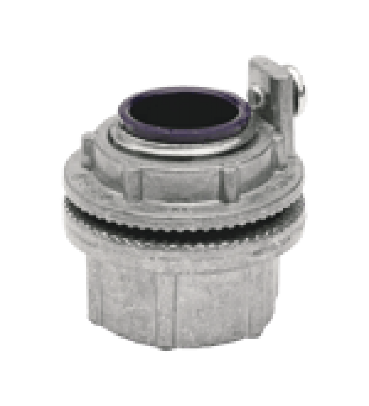 CONECTOR MEYERS DE ALUMINIO DE 3/4 CON TORNILLO DE PUESTA A TIERRA, DISPONIBLE PARA AREAS PELIGROSAS CLASE 1 DIVISION 2 DE ACUERDO CON NEC 501.10.