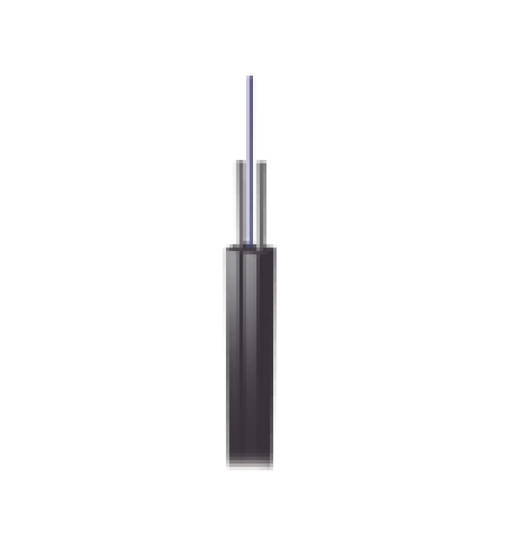 Cable de Fibra Optica Drop, Interior/Exterior G.657A2 Monomodo de 2 hilos (bifibra), Dielectrica, Forro Negro, Precio por metro