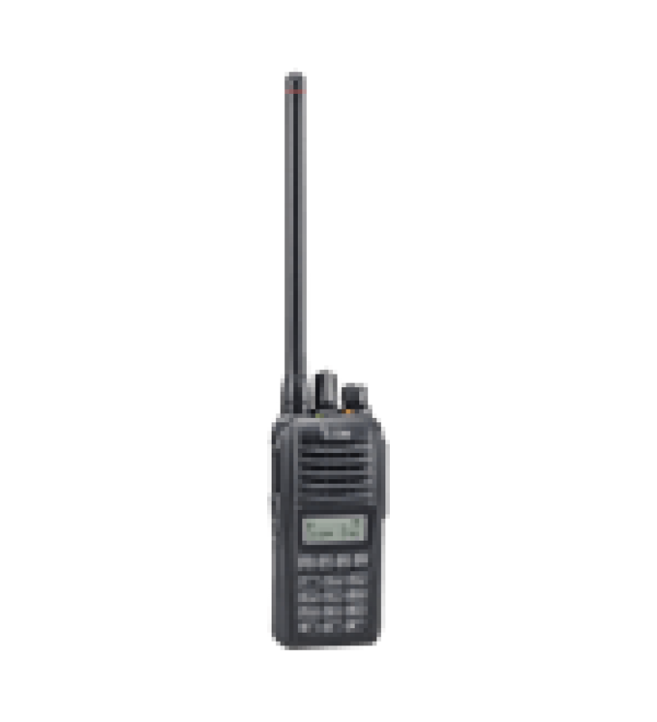 RADIO DIGITAL NXDN EN LA BANDA DE VHF, RANGO DE FRECUENCIA 136-174MHZ, SUMERGIBLE IP67, ANALOGICO Y DIGITAL, OPERA EN SISTEMAS TRUNKING Y CONVENCIONAL, 5W DE POTENCIA.