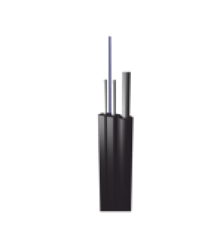 Cable de Fibra Optica Aerea Mini Figura 8 G.657A2 tipo Drop, Monomodo de 1 Hilo (unifibra), Color Negro, Precio por metro
