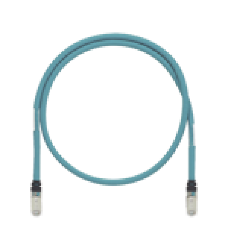 PATCH CORD CAT6A DE GRADO INDUSTRIAL 600V, BLINDADO SF/UTP, CALIBRE 26 AWG, COLOR AQUA, 60 CM.