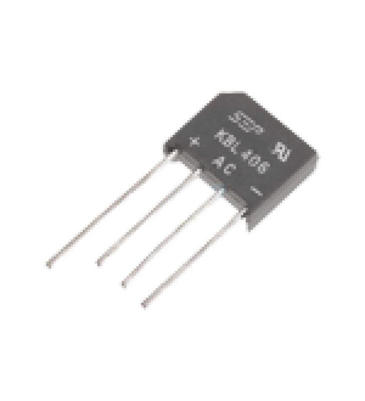 PUENTE RECTIFICADOR DE SILICIO, 4 AMP. 600 VOLT, FASE SENCILLA, ENCAPSULADO KBL.