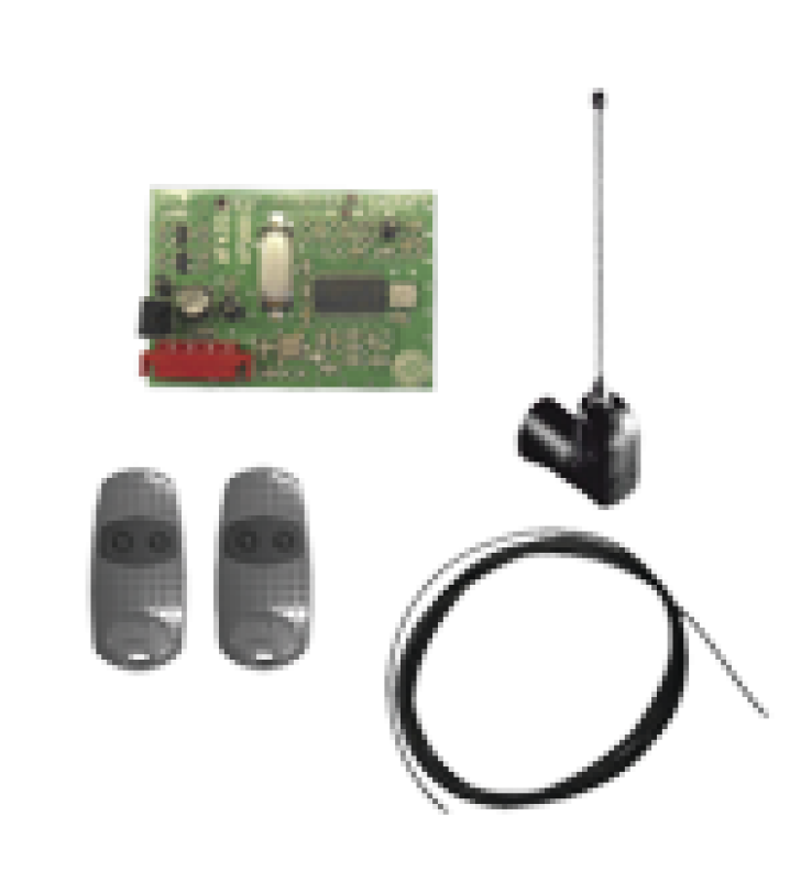 KIT RECEPTOR INALAMBRICO CON ANTENA / HASTA 45M EN LINEA DE VISTA / INCLUYE DOS CONTROLES  Y 3 METROS DE CABLE RG58 PARA LA ANTENA
