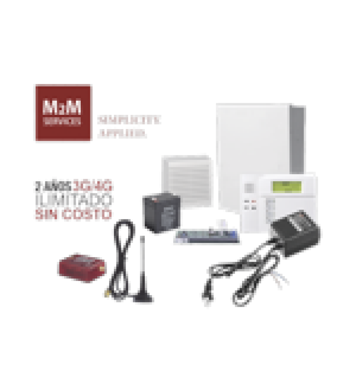 (2 ANOS 4G ILIMITADO INCLUIDO) KIT VISTA48LA,TECLADO 6150, COMUNICADOR MN01LTEM TRANSFORMADOR, BATERIA Y SIRENA DE 15 WATTS